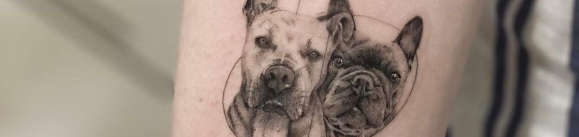 French Bulldog Tattoo french bulldog tattoo, tattoo with two dogs on modern, modern petite tattoo for dogs, tattoo dog head
