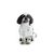 A sitting Shih Poo isolated on a white background.