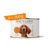 DOG'S LOVE Super Premium Nassfutter | Adult Pute | reichhaltiges und gesundes Alleinfuttermenü | Hundefutter in Lebensmittelqualität Aller Rohstoffe | 100% getreidefrei (6 x 200g)