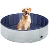 Petace Faltbarer Hundepool, Tragbares Hundeplanschbecken aus Hartplastik, Zusammenklappbarer Hundepool für kleine, mittlere und große Hunde, 120×30 cm