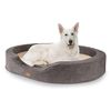 brunolie Lotte - ovaler Hundekorb, waschbar, orthopädisch und rutschfest, kuscheliges Hundebett mit atmungsaktivem Memory-Schaum, Größe XL 120 x 100 cm, Beige