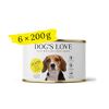 DOG'S LOVE Super Premium Nassfutter | Adult Huhn | reichhaltiges und gesundes Alleinfuttermenü | Hundefutter in Lebensmittelqualität Aller Rohstoffe | 100% getreidefrei (6 x 200g)