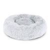 lionto by dibea DB00385 Hundebett rund Hundekissen Hundesofa Katzenbett Donut hellgrau 120 cm Ø, Einheitsgröße, Hellgrau, 5.05 kg