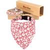 pettsie Hundehalsband mit Bandana Tuch und Freundschaftsarmband, einstellbare Größen S und M, stark und langlebig, tolles Geschenk für Hundeliebhaber in Geschenkbox (S, Rosa)