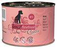 dogz finefood Hundefutter nass - N° 2 Rind - Feinkost Nassfutter für Hunde & Welpen - getreidefrei & zuckerfrei - hoher Fleischanteil, 6 x 200 g Dose