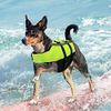 NAMSAN Hundeschwimmwesten Schwimmweste für Hund Tragbar Aufblasbar Rettungswesten für Kleine/Mitte/Groß Hunde, Grün-M
