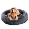 Fangqiyi Round Deluxe Haustierbett für Hunde und Katzen, mit Reißverschluss, leicht zu entfernen und zu waschen, Kissen für Katzen/Hunde, 60 cm-120 cm / 5 Größen, Dunkelgrau, 60 cm