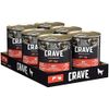 CRAVE Premium Pastete mit Lachs & Truthahn für Hunde – Getreidefreies Adult Nassfutter mit hohem Proteingehalt – Dosen 6 x 400 g