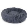 lionto by dibea DB00388 Hundebett rund Hundekissen Hundesofa Katzenbett Donut dunkelgrau 120 cm Ø, Einheitsgröße, Dunkelgrau, 5.05 kg