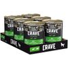 CRAVE Premium Pastete mit Lamm & Rind für Hunde – Getreidefreies Adult Nassfutter mit hohem Proteingehalt – Dosen 6 x 400 g