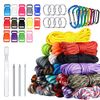 22 Farben 10 Fuß Paracord Schnur,550 Multifunktion Paracord Seile,Paracord Schnüre Set Armband,Zeltseil Paracord Combo Handwerk Kit ​mit Schnallen und Paracord Nähnadeln.