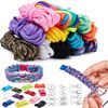 Vamei Paracord Schnüre Paracord Set Paracord Armband DIY Paracord Zubehör 12 Paracord Schnur Paracord Hundehalsband Nylonschnur Paracord Combo Handwerk Kit mit Schnallen Paracord Seil Multifunktion