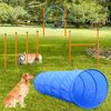 X XBEN Agility Ausrüstungs Set für Hunde, Hindernisse mit Hundetunnel,Geflochtene Stangen, Springring, Hürdenstange, Verstellbare Höhe, Konische Fässer, 3 Verschiedene Kombinationen für mehr Spaß