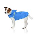 Bella & Balu Hunderegenmantel – Wasserdichter Hundemantel mit Kapuze und Reflektoren für trockene, sichere Gassigänge, den Hundespielplatz und den Urlaub mit Hund (XS | Blau)
