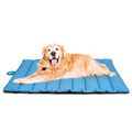 XIAPIA wasserdichte Hundematte für Outdoor, Waschbares Hundebett, Antistatik, Hygienisch, Faltbar, Große Reisedecke für Haustier 110x68 cm (Eisblau/Grau)