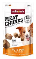 animonda Meat Chunks, Fleischsnacks für ausgewachsene Hunde, Pute pur, Small, 60 g