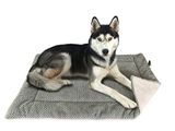 FLUFFINO® Hundedecke- Flauschig, Weich u. Waschbar (Größe L, 104 x 68 cm, grau)- Wildlederimitat für erhöhte Rutschfestigkeit - Für große u. kleine Hunde o. Katzen- Hundematten/Hundekissen FLUFFINO® Hundedecke- Flauschig, Weich u. Waschbar (Größe L, 104 x 68 cm, grau)- Wildlederimitat für erhöhte Rutschfestigkeit - Für große u. kleine Hunde o. Katzen- Hundematten/Hundekissen