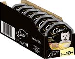 Cesar Hundefutter Nassfutter Senior 10+ mit zartem Huhn und Reis in Gelee, 14 Schalen (14 x 150g)