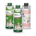 AniForte Barf-Öl Set 3 mit je 500ml Leinöl, Hanföl und Lachsöl für Hunde & Katzen – Naturprodukt, Kaltgepresst, Ohne Zusätze, Barf Öl Omega 3 Fettsäuren, Futter Zusatz, Recyclebare Verpackung ohne BPA