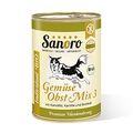 Sanoro Gemüse/Obst Mix 3 mit Bio-Kartoffeln - Premium-Hundefutter Bio-Qualität - Mix aus Bio-Kartoffel, Bio-Karotte, Bio-Brokkoli und Bio-Apfel - vegetarischer Barf-Zusatz (12 x 400 g)