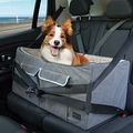 Petsfit Hunde Autositz für 2 kleine Hunde oder mittlere Hunde, Hochwertiger Hundesitz Auto für Rücksitz mit Sicherheitsgurt,faltbar Hundeautositz Gewichtskapazität bis zu 45 kg