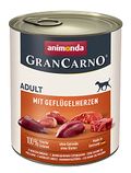 animonda GranCarno Adult Hundefutter, Nassfutter für Erwachsene Hunde, mit Geflügelherzen, 6 x 800 g animonda GranCarno Adult Hundefutter, Nassfutter für Erwachsene Hunde, mit Geflügelherzen, 6 x 800 g