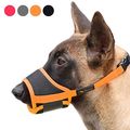 HEELE Nylon-Maulkorb Für Hunde, Verstellbare Schlaufe, Atmungsaktiv, Sicherer, Schneller Sitz Für Kleine, Mittelgroße Hunde, Verhindert Das Beißen, Kauen Und Bellen (S, Orange)