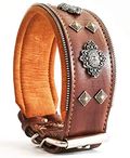 Bestia™ "Aztec Echtleder Hundehalsband für große Hunde. 100% Leder. Weich gepolstert. 6,3 cm breit. Einzigartiges Design und Qualität! Bestia™ "Aztec Echtleder Hundehalsband für große Hunde. 100% Leder. Weich gepolstert. 6,3 cm breit. Einzigartiges Design und Qualität!