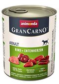animonda Gran Carno adult Hundefutter, Nassfutter für erwachsene Hunde, Rind + Entenherzen, 6 x 800 g
