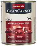 animonda GranCarno adult Hundefutter, Nassfutter für erwachsene Hunde, Multifleisch-Cocktail, 6 x 800 g