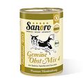 Sanoro Gemüse/Obst Mix 4 - Premium-Hundefutter in Bio-Qualität - Mix aus Bio-Quinoa, Bio-Karotte, Bio-Zucchini und Bio-Apfel, salzfrei - vegetarischer Barf-Zusatz (12 x 400 g)