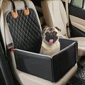 Toozey Hunde Autositz Hundesitz Auto für Kleine und Mittlere Hunde - Extra Stabiler Hundesitz für Rückbank und Beifahrersitz - Verstärkte Wände, Wasserabweisend, Faltbar - 45 x 45 x 25 cm, Schwarz