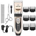 oneisall Hundeschermaschine, Leise Profi Hund Katze Tierhaarschneidemaschine haartrimmer hundetrimmer Tierhaarschneider Schnurlosen Wiederaufladbare Elektrische Haarschneider Dog Grooming Clippers