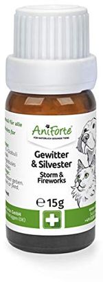 AniForte Gewitter & Silvester Globuli - Bachblüten für Hunde, Katzen, Haustiere zur natürlichen Unterstützung bei Neujahr und Stürmen, Mischung nach Dr. Bach