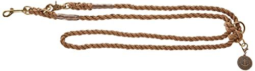 HUNTER LIST Verstellbare Führleine, Seil, Messing-Karabiner, maritim, 0, 8 x 200 cm, beige