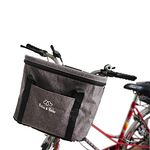 Bella & Balu Fahrradkorb Vorne für Hunde für bis zu 5 kg | Fahrradtasche abnehmbar und faltbar mit Sicherheitsgurt, praktische Tragegriffe und Seitentasche inkl. Kuschelbezug