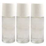 mikken 3 leere Deoroller 50ml BPA frei, Glas Deo Roll on zum selbst befüllen inkl. Trichter