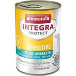 animonda Integra Protect Sensitive Hund, Diät Hundefutter, Nassfutter bei Futtermittelallergie, Pferd + Amaranth, 6 x 400 g