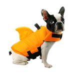 FONLAM Schwimmweste Hund Rettungswesten Badeanzug für Hunde Neulinge Schwimmweste für Haustier Wassersicherheit am Pool Strand (Orange, XS)