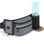 MalsiPree Gassi Leckerli Tasche - Integrierter Gassibeutel-Spender, Versteckter Wasserflaschenhalter, Freie Hände mit der Bauchtasche - Fanny Pack Ideal für Welpen-Training Reisen Laufen Gehen Wandern