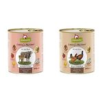 Liebling's Mahlzeit Nassfutter Wildragout & Rind, 6er Pack (6 x 800 g) & Nassfutter Fasan & Geflügel, 6er Pack (6 x 800 g)