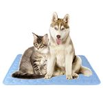 SAFLYSE Haustier-Matte Kühlkissen für Katzen und Hunde Nicht Giftig/Blau (L)