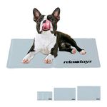 Relaxdays, grau Kühlmatte Hund, selbstkühlend, abwischbar, robust, mit Gel, Kühldecke für Tiere, Kältedecke 40 x 50 cm, Polyester