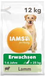 IAMS for Vitality Hundefutter trocken Lamm - Trockenfutter für erwachsene Hunde ab 1 Jahr, geeignet für große Hunde, 12 kg