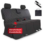 WhizProducts® Hundedecke für Auto Rückbank (mit Zusatz-Decke, Tasche & Sicherheitsgurt) – Wasserabweisende Autoschondecke & Rutschfester Sitzbezug mit Seitenschutz