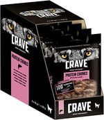 Crave Hundesnacks Protein Chunks mit 100% natürlichem Lachs, 6 Packungen (6 x 55 g)