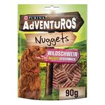 PURINA AdVENTuROS Nuggets Hundeleckerli fettarm, Hundesnack mit Wildschweingeschmack, 6er Pack (6 x 90g)