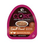 Wellness CORE Small Breed Savoury Medleys, Hundefutter nass für kleine Hunde, getreidefrei, mit hohem Fleischanteil, Huhn & Pute, 12 x 85 g