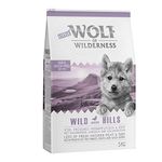 Wolf of Wilderness Wild Hills Junior Trockenfutter für Hunde, mit schmackhafter Ente, Huhn, Wildbeeren, Wurzeln und Kräutern, 5 kg