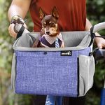 pecute Haustier Fahrradtasche für Hunde Katzen Fahrradkord Hundetasche Hundekorb Rucksack vorne Atmungsaktiv Netzfenster Faltbar für Kleine Mittlere Hunde und Katzen